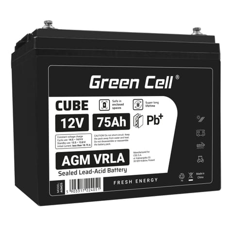 ⁨Battery AGM VRLA 12V 75Ah IP54⁩ at Wasserman.eu