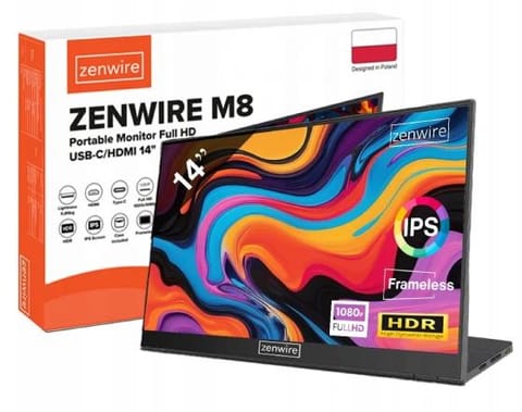 ⁨Monitor Przenośny 14" USB-C Full HD 1920x1080 IPS HDMI⁩ w sklepie Wasserman.eu