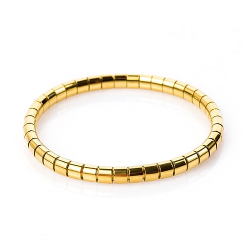 ⁨Bransoletka na rękę stal chirurgiczna pozłacana Obręcz 14k złotem BST1565⁩ w sklepie Wasserman.eu
