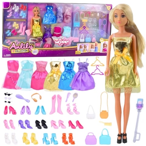 ⁨WOOPIE ROYAL Lalka Lili Modelka Stylistka Modowa z Akcesoriamii⁩ w sklepie Wasserman.eu
