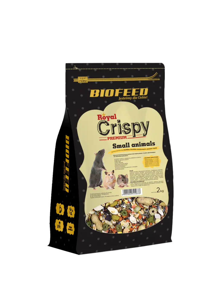 ⁨BIOFEED Royal Crispy Premium Small Animals 2kg - dla małych gryzoni⁩ w sklepie Wasserman.eu