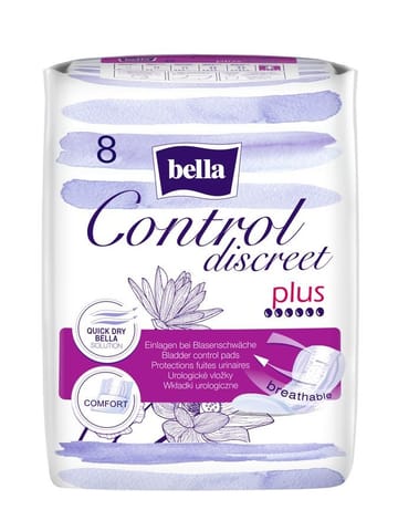 ⁨BELLA Control Discreet Plus Wkładki urologiczne 1op. - 8 szt.⁩ w sklepie Wasserman.eu