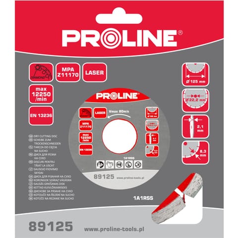 ⁨DIAMOND DISC LASER (UNIWERSALNA)125*2.1*8.3*22.2 PROLINE⁩ at Wasserman.eu