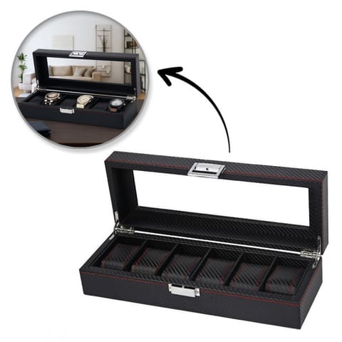 ⁨Casket box Carbon for 6 watches PD59⁩ at Wasserman.eu