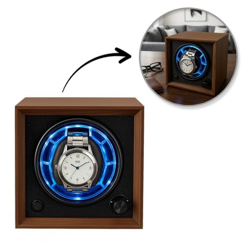 ⁨Rotomat szkatułka etui automatyczne na zegarek 1szt. drewno 14x12x12cm PD144⁩ w sklepie Wasserman.eu