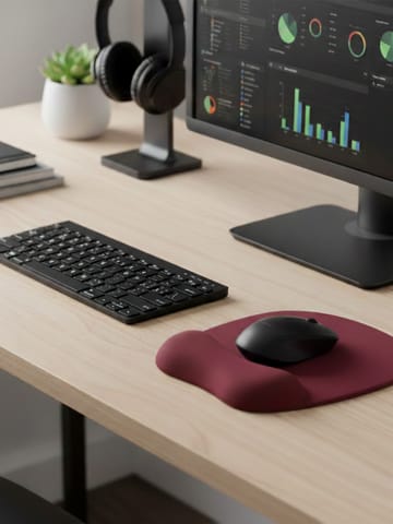 ⁨Powerton ERGO CALMA Podkładka pod mysz pianka memory, czerwone wino⁩ w sklepie Wasserman.eu