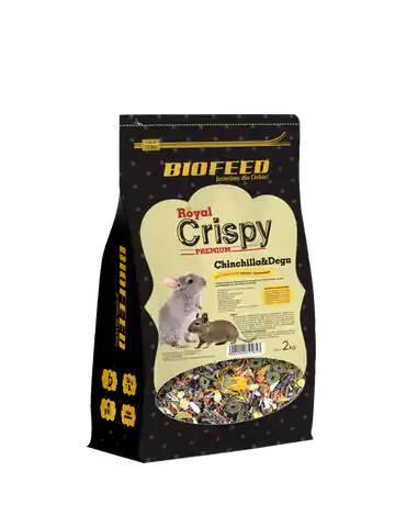 ⁨BIOFEED Royal Crispy Premium Chinchilla & Degu 2kg - dla szynszyli i koszatniczek⁩ w sklepie Wasserman.eu