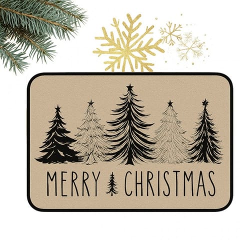 ⁨Dywanik wycieraczka świąteczna MERRY CHRISTMAS, choinki 60x90cm DYW13⁩ w sklepie Wasserman.eu