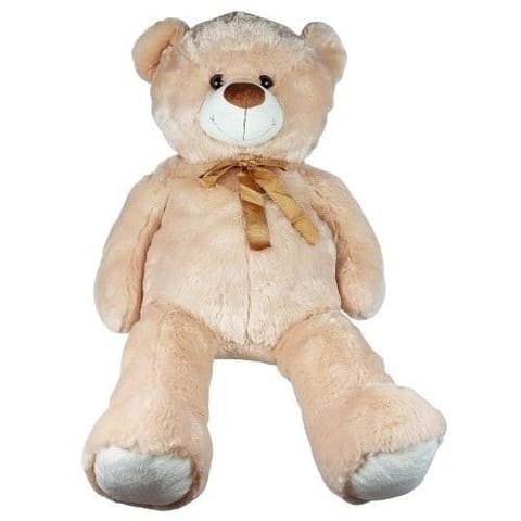 ⁨Miś pluszowy z kokardą 100cm beżowy⁩ w sklepie Wasserman.eu