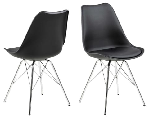 ⁨Eris PP chair black/chrome (black)⁩ at Wasserman.eu