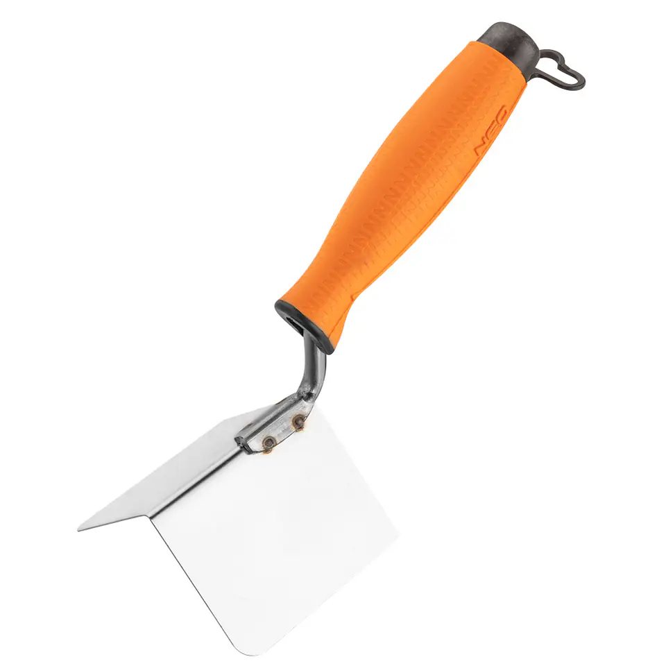 ⁨Stucco trowel angled, external, 80 mm, two-material handle⁩ at Wasserman.eu