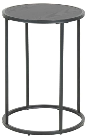 ⁨Stolik Seaford czarny okrągły 40x40⁩ w sklepie Wasserman.eu