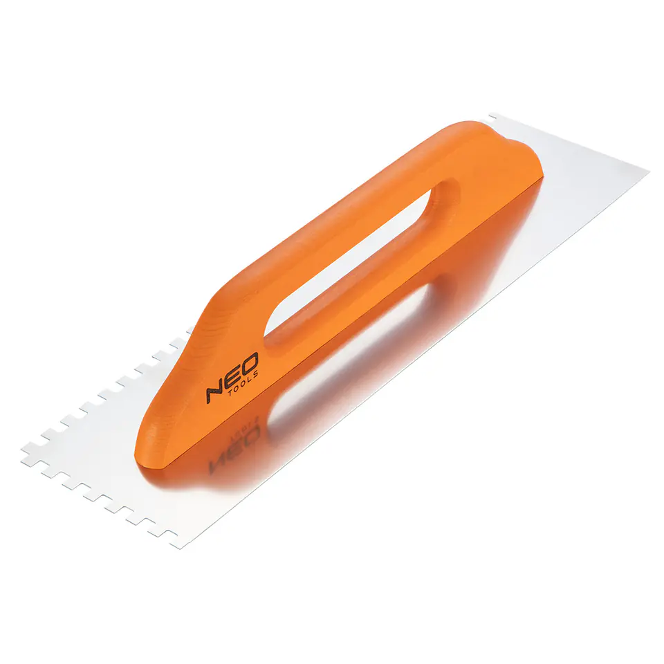 ⁨Trowel with teeth, 480 x 128 mm, tooth 8 x 8 x 8 mm, wooden handle⁩ at Wasserman.eu