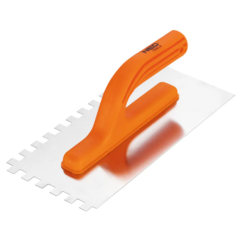 ⁨Trowel with teeth, 270 x 125 mm, tooth 10 x 10 x 10 mm, plastic handle⁩ at Wasserman.eu