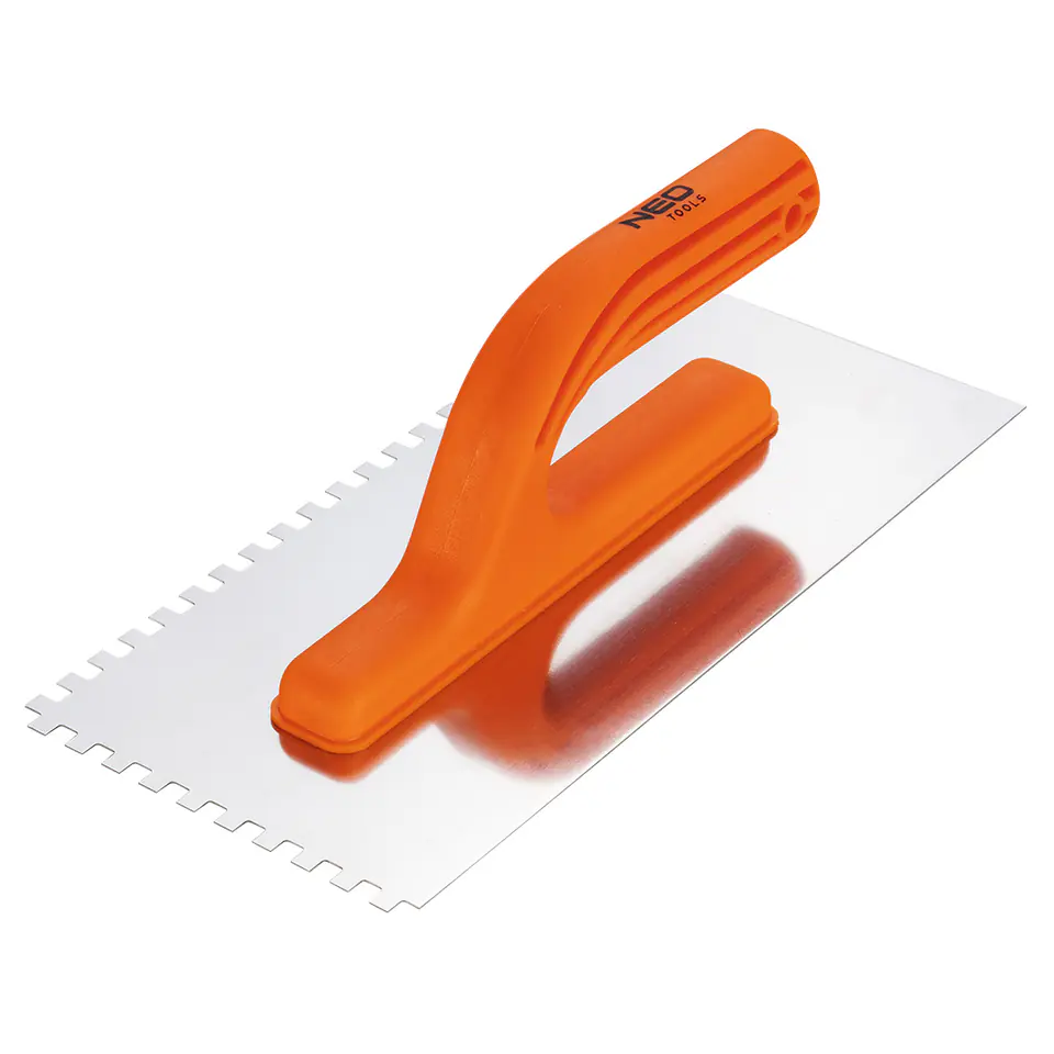 ⁨Trowel with teeth, 270 x 125 mm, tooth 6 x 6 x 6 mm, plastic handle⁩ at Wasserman.eu