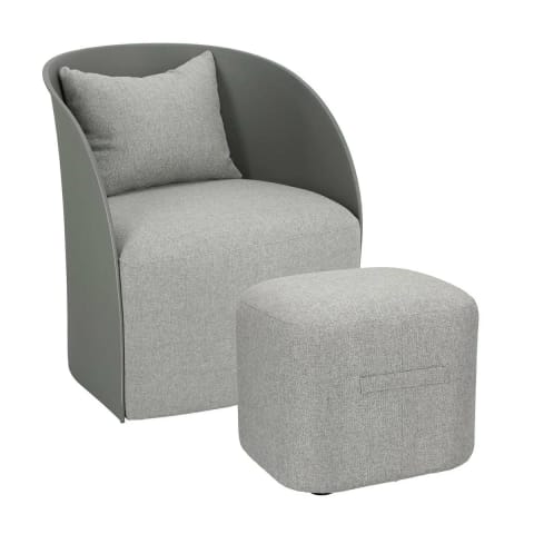 Armchair with footstool Puri gray at Wasserman.eu