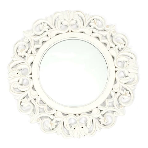 ⁨Lustro Sculpted białe⁩ w sklepie Wasserman.eu