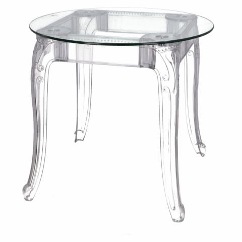 ⁨Stół Ghost 80cm transparentny⁩ w sklepie Wasserman.eu