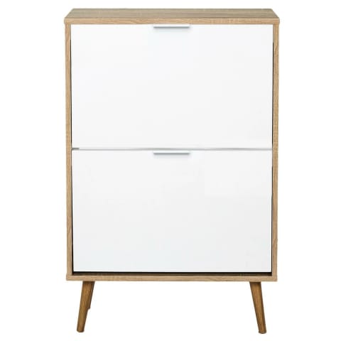 ⁨Szafka na buty Sabana biała/naturalna⁩ w sklepie Wasserman.eu