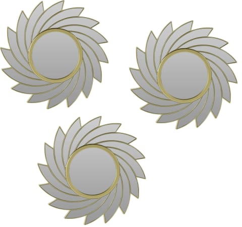 ⁨Zestaw 3 luster Rowley złote⁩ w sklepie Wasserman.eu