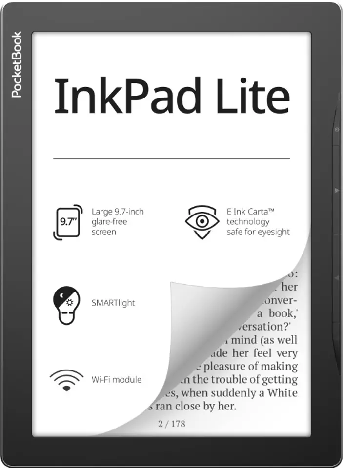 ⁨Pocketbook InkPad Lite e-book reader Touchscreen 8 GB Wi-Fi Black, Grey⁩ at Wasserman.eu