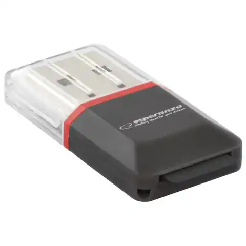 ⁨Esperanza EA134K card reader Black,Silver,Transparent USB 2.0⁩ at Wasserman.eu
