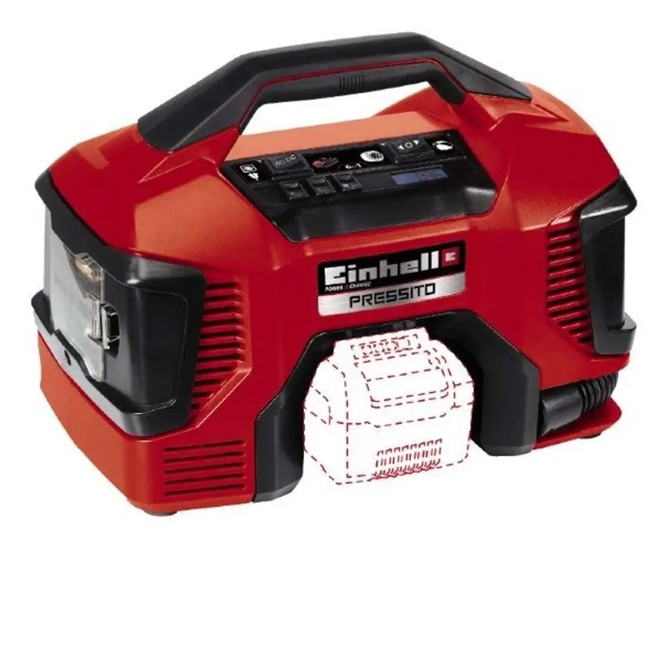 ⁨Einhell 4020460 air compressor 21 l/min 90 W AC/Battery⁩ at Wasserman.eu