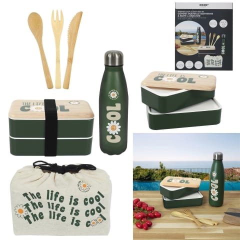 ⁨Zestaw Lunchowy 4 części zielony⁩ w sklepie Wasserman.eu