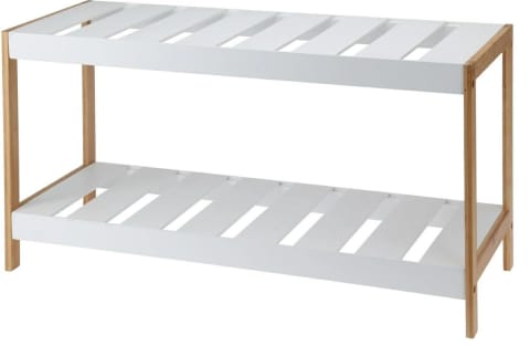 ⁨Szafka na buty Giselda bambusowa biała⁩ w sklepie Wasserman.eu