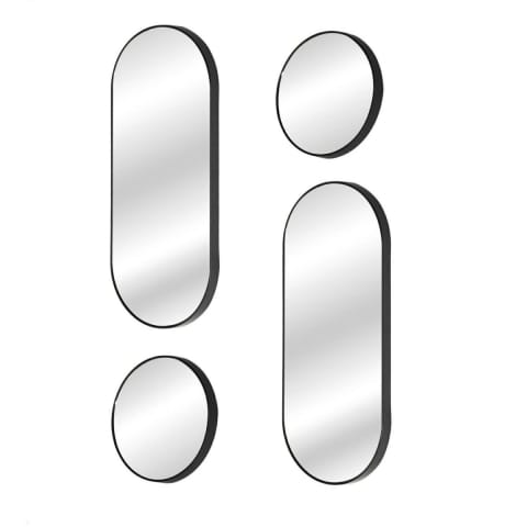 ⁨Zestaw 4 luster Deco Round czarny⁩ w sklepie Wasserman.eu
