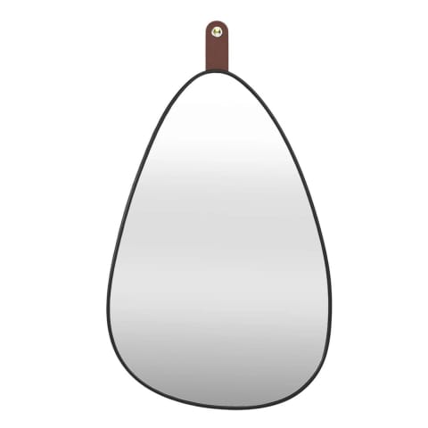 ⁨Lustro Chigago czarne z uchwytem⁩ w sklepie Wasserman.eu