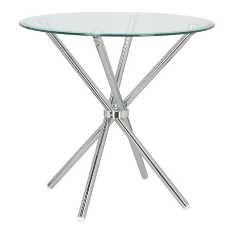 ⁨Stół Ufo 80cm transparentny/ chrom⁩ w sklepie Wasserman.eu