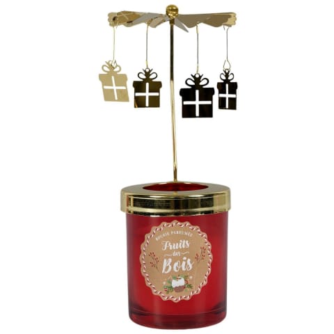 ⁨Świeca zapachowa świąteczna karuzela      czerwona⁩ w sklepie Wasserman.eu