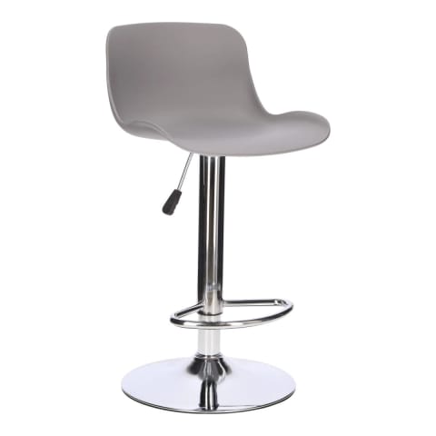 ⁨Stołek barowy Inge szary/ chrom⁩ w sklepie Wasserman.eu