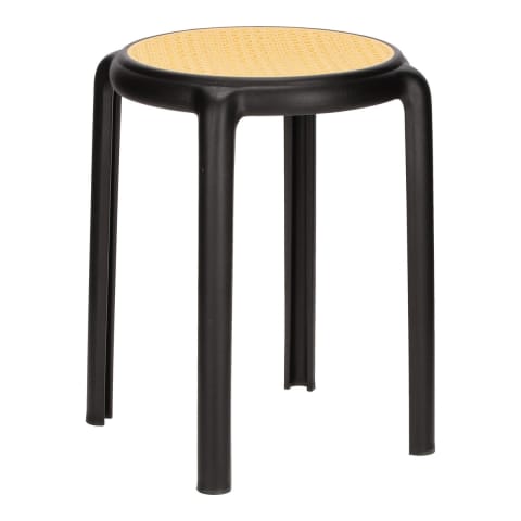 ⁨Stołek Zula czarny⁩ w sklepie Wasserman.eu