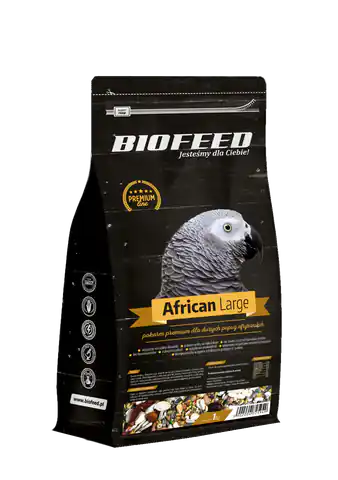 ⁨BIOFEED Premium African Large - duże papugi afrykańskie 1kg⁩ w sklepie Wasserman.eu