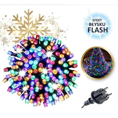 ⁨Światełka lampki 500 LED MULTIKOLOR, FLASH BIAŁY LAMP31MULTI⁩ w sklepie Wasserman.eu