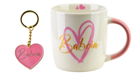 ⁨BABCIA Kubek z brelokiem 350ml 8,5x12x9cm⁩ w sklepie Wasserman.eu