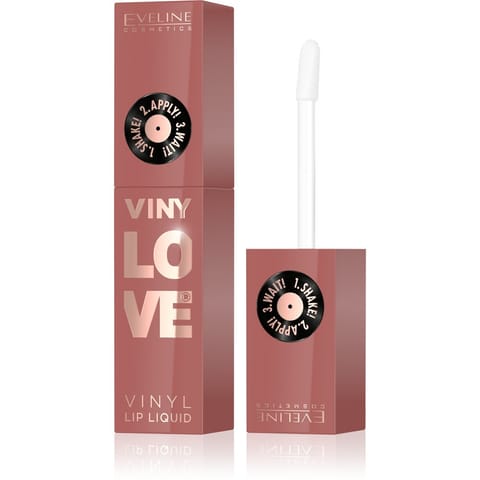 ⁨EVELINE Vinylove Długotrwała pomadka płynna z efektem winylowym 04 Peach 4 ml⁩ w sklepie Wasserman.eu