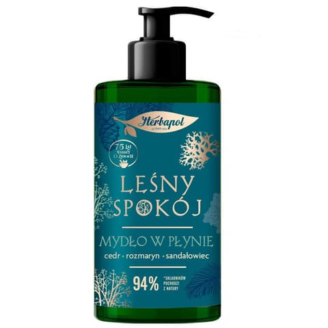 ⁨HERBAPOL Mydło w płynie Leśny spokój Cedr i Rozmaryn 390 ml⁩ w sklepie Wasserman.eu
