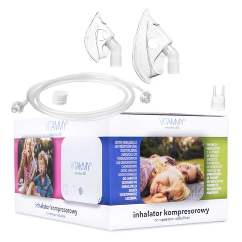 ⁨VITAMMY MICROFINE 200 Inhalator kompresorowy domowy, MMAD 3,16, cichy i kompaktowy⁩ w sklepie Wasserman.eu