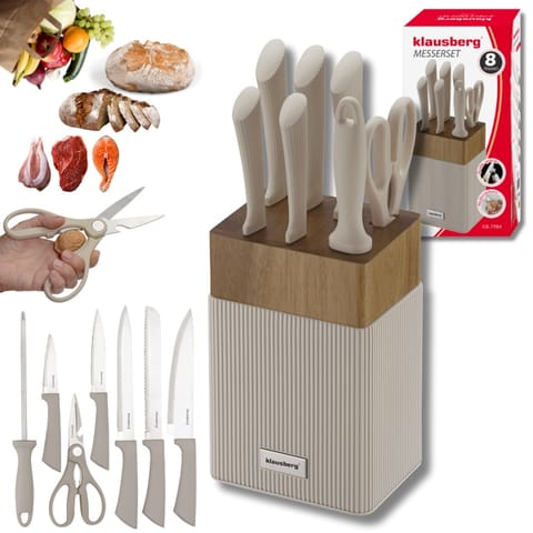 ⁨ZESTAW NOŻY W BLOKU AKACJOWYM KLAUSBERG KB-7984⁩ w sklepie Wasserman.eu