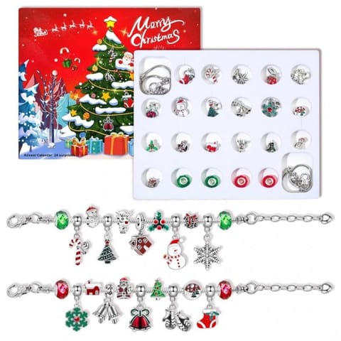 ⁨Kalendarz adwentowy zestaw biżuterii Bransoletka z zawieszkami odliczanie KSN206⁩ w sklepie Wasserman.eu