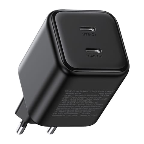 ⁨Ładowarka Dual UGREEN USB-C 45W X526 (czarny)⁩ w sklepie Wasserman.eu