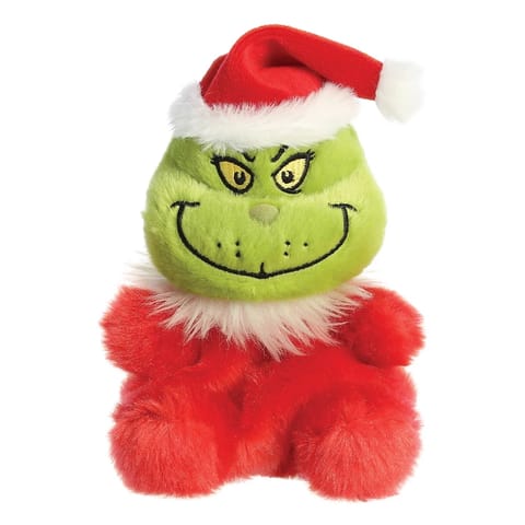⁨Grinch - Pluszowa maskotka / przytulanka siedzący Grinch w stroju Świętego Mikołaja 13 cm z kolekcji Palm Pals Eco-Friendly⁩ w sklepie Wasserman.eu