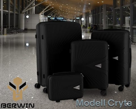 ⁨Komplet podróżny 3 walizki XL L M + kosmetyczka twarde TSA 4 kółka lekki⁩ w sklepie Wasserman.eu