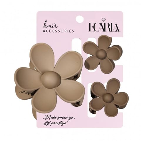 ⁨Zestaw spinek do włosów klamer 3w1, kwiat XL + 2 szt. mini spinek SP435⁩ w sklepie Wasserman.eu