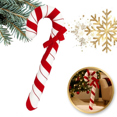 ⁨Bombka na choinkę 1 sztuka lizak czerwono-biały XXL 33cm BSN75⁩ w sklepie Wasserman.eu