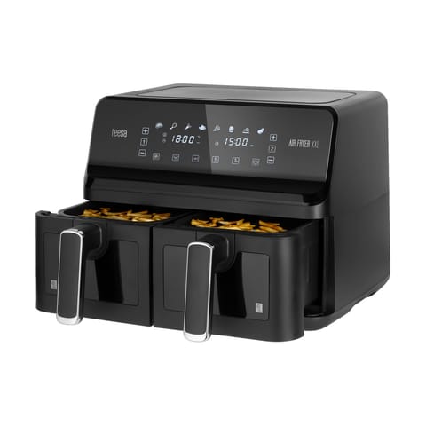 ⁨Frytkownica beztłuszczowa TEESA AIR FRYER DUAL POT XXL 8L 2700W⁩ w sklepie Wasserman.eu
