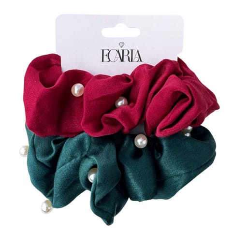 ⁨Zestaw 2  gumek do włosów, frotki z perłami GUM198⁩ w sklepie Wasserman.eu